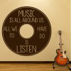 Music Is All Around Music Quote Wall Sticker