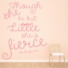 Though She Is Little Family Quote Wall Sticker