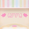Personalised Name Chicks Birds Wall Sticker