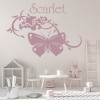 Personalised Name Swirl Butterfly Wall Sticker