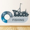 Fishing Boat Trawler Wall Sticker