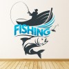 Fisherman Boat Fishing Wall Sticker