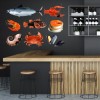 Salmon Tuna Fish Kitchen Wall Sticker Set
