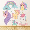Rainbows & Unicorns Childrens Wall Sticker Set