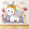 Unicorn Rainbows & Clouds Wall Sticker
