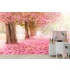 Cherry Blossom Tree Path Wall Mural Wallpaper