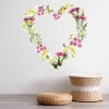 Spring Floral Wreath Love Heart Wall Sticker