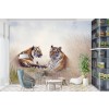 Two Tigers Wall Mural Wallpaper