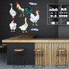 Chicken Cockerel Farm Birds Wall Sticker Set