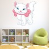 White Kitten Pink Bow Wall Sticker