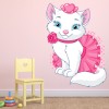 Cat Princess White Kitten Wall Sticker