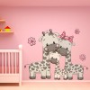 Cute Giraffe Family Nursery Wall Sticker