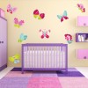 Pink Blue Butterfly Wall Sticker Set