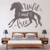 Wild And Free Horse Quote Wall Sticker