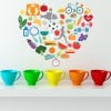 Healthy Lifestyle Heart Fitness Wall Sticker