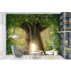 Fairy Tree House Magic Wall Mural Wallpaper