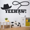 Yeehaw Cowboy Western Hat Wall Sticker