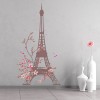 Eiffel Tower Pink Cherry Blossom Wall Sticker