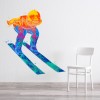 Skiing Jump Abstract Art Wall Sticker
