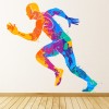 Runner Sprint Abstract Art Wall Sticker