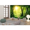 Enchanted Fairy Forest Green Trees Wall Mural Wallpaper