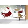 Santa Sleigh & Reindeer, Christmas Wall Mural Wallpaper