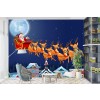 Santa & Reindeer Rudolph Christmas Wall Mural Wallpaper