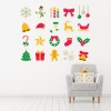 Christmas Present Sleigh Reindeer Wall Sticker Set