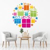 Christmas Presents Gifts Stars Wall Sticker