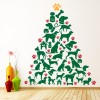 Dog Christmas Tree Wall Sticker