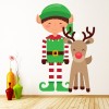 Christmas Elf Rudolph Reindeer Wall Sticker