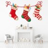 Christmas Stockings Santa Presents Wall Sticker