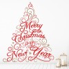 Merry Christmas Tree Happy New Year Wall Sticker
