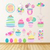Easter Eggs Cakes Wall Sticker Set