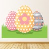 Easter Eggs Floral Design Wall Sticker