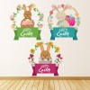 Happy Easter Bunny Wall Sticker Set