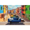 Colourful Houses Canal Venice Wall Mural Wallpaper