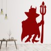 Devil Pitchfork Halloween Wall Sticker