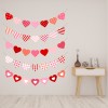 Love Heart Bunting Valentines Wall Sticker