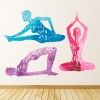 Yoga Poses Meditation Exercise Wall Sticker Set