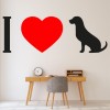 I Love Dogs Pet Animals Wall Sticker