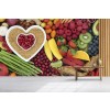 Healthy Living Fruit Heart Wall Mural Wallpaper