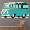 Blue VW Campervan Retro Transport Wall Sticker