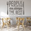 People Who Love To Eat Kitchen Quote Wall Sticker