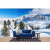 White Winter Landscape Alps Mountains Wall Mural Wallpaper