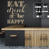 Eat Drink Be Happy Kitchen Quote Wall Sticker