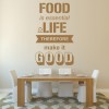 Good Food Kitchen Quote Wall Sticker