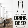 Save Water Beer Quote Wall Sticker