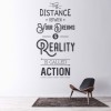 Dreams Reality Action Inspirational Quote Wall Sticker
