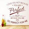 Perfect For Me Love Quote Wall Sticker